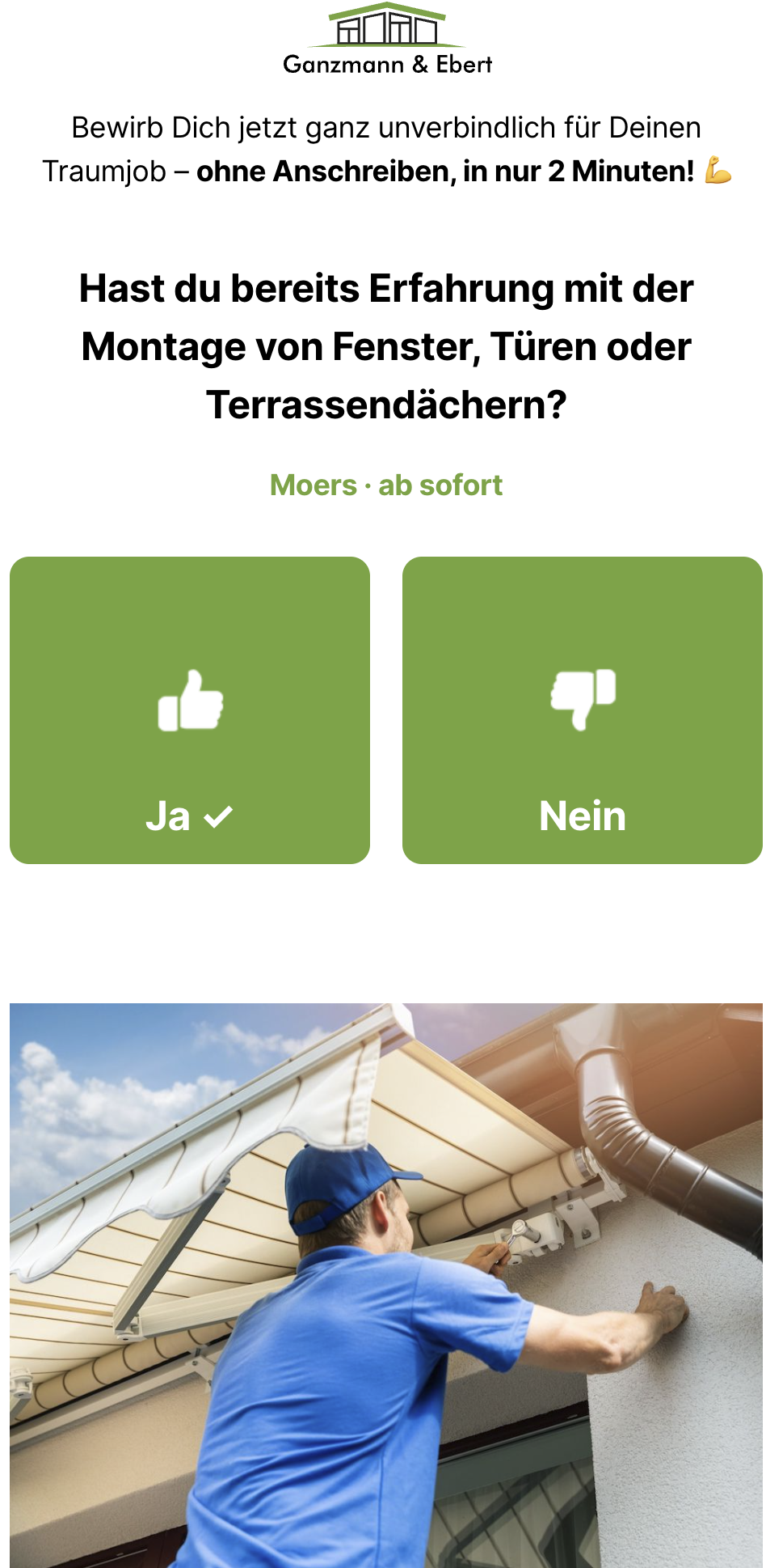 Recruiting-Anzeige im Social-Media-Feed